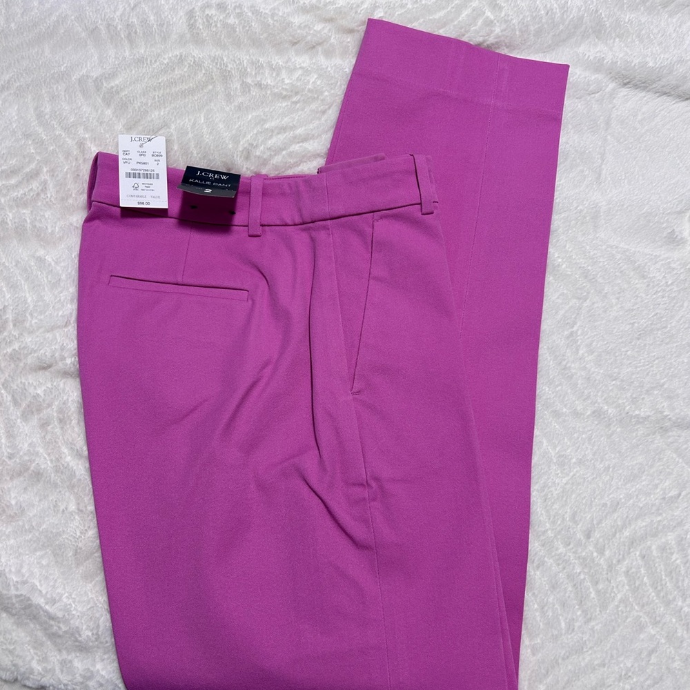 J. Crew Vibrant Pink Kallie Trousers